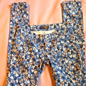 Levi's "too superlow" 524 floral jeans